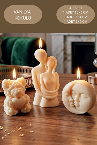 AKLIMDASIN Pinterest Tasarım Krem Renk Dekoratif Düğüm Mum Handmade Kokulu He...