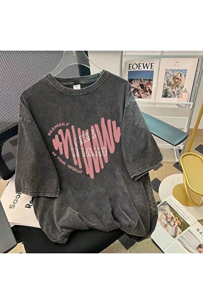 bellanova Unisex Oversize Printed T-Shirt Streetwear Comfortable Fit Daily Pr...