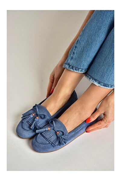LC Waikiki Nevavm Blue Women's Ballerinas with a Difference Y996271002