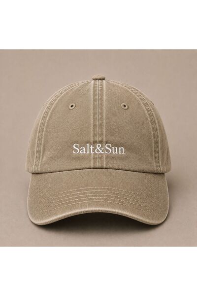 WeavedCo Minimal Salt Sun Embroidered Vintage Washed Cap Hat