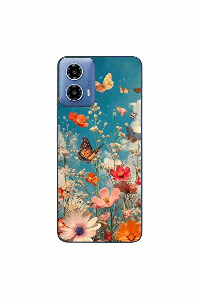OEM Калъф, съвместим с Motorola Moto G34, силиконов гел TPU, с десен на цветя...