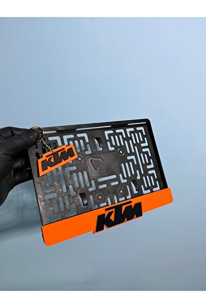 3ALAZERPLEKSİ TURUNCU KTM MOTOR PLAKALIK (ANAHTARLIK HEDİYELİ)