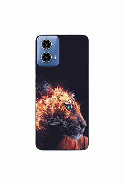 OEM Калъф, съвместим с Motorola Moto G34, силиконов гел TPU, модел Flameborn ...