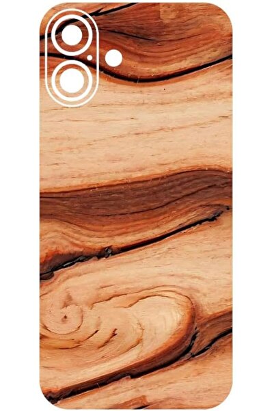 Burak Back protection sticker for iPhone 16 with a smooth wooden design from ...