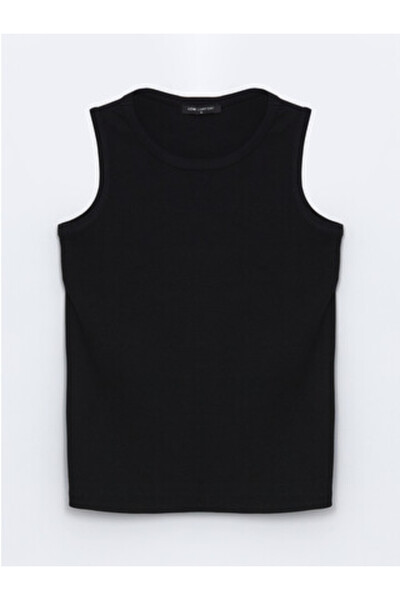 LC Waikiki New Season Black Crew Neck Women's Undershirt
