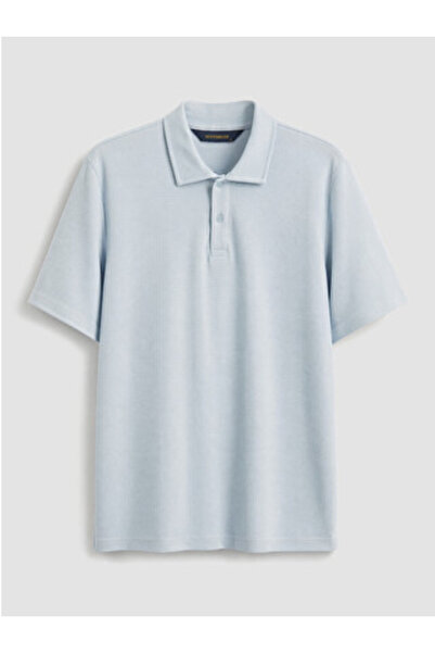 LC Waikiki New Season Blue Polo Collar Pique Men's T-Shirt
