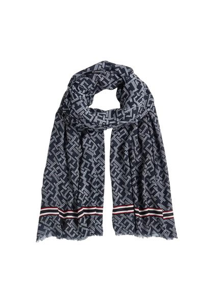 Tommy Hilfiger Γυναικείο TH Monogram Φουλάρι Navy Μπλε AW0AW18605-DW6