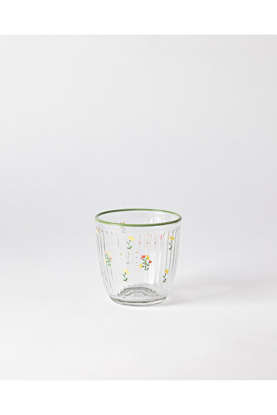Madame Coco Set de 4 pahare de apă Ravenna-Little Bloom - Verde - 295 ml