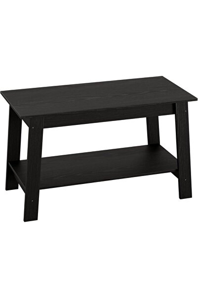 Garvee Space Saving Coffee Table - Rectangular 2 Tier with Open Shelf - Moder...