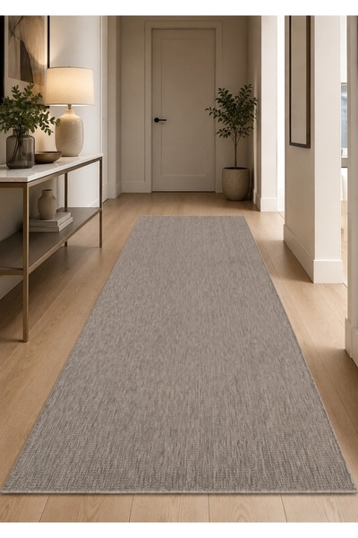 Lorente Home Liora Gri Sisal Dokuma Hasır Yıkanabilir Kaymaz Taban Salon Kori...