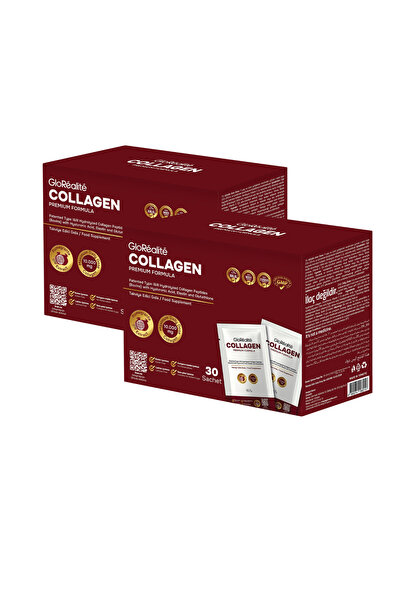 GloRéalité Tip 1 ve Tip 3 Hidrolize Kolajen Peptitleri 10.000 mg, Hiyalüronik...