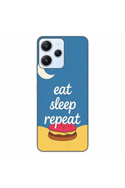 OEM Case compatible with Xiaomi Redmi 12 4G Silicon Gel Tpu Pattern Eat Sleep...