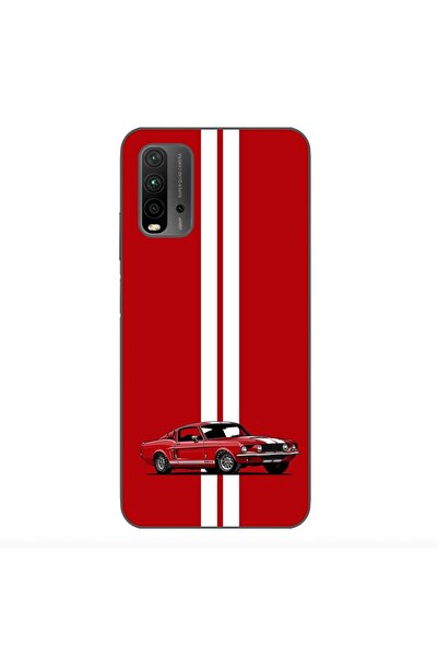OEM Case compatible with Xiaomi Redmi 9T Silicon Gel Tpu Model Red Mustang