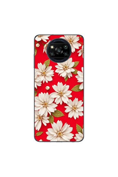 OEM Husa compatibila cu Xiaomi Poco X3 Pro Silicon Gel Tpu Model White Flower...