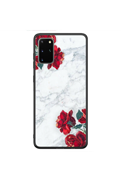 Other Samsung S20 FE red roses marble Black Glossy Θήκη