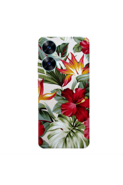 Other Realme C55 laves and flowers Transparent Silicone TPU Θήκη
