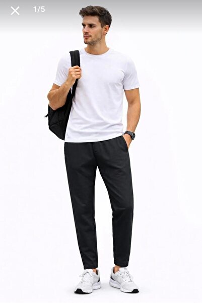 aykidsclup Men's Black Summer Parachute Jogger Sweatpants with Zipper Pocket ...