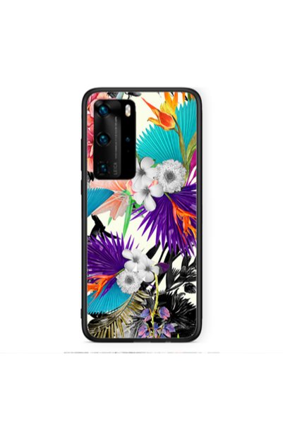 Other Huawei P40 Pro Sea flowers Black Glossy Θήκη