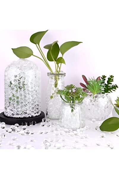 ARABIQO 50,000 Clear Water Gel Beads for Vase Filler, Floating Candle Decorat...