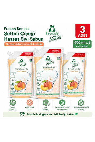 Frosch Senses Şeftali Çiçeği Hassas Krem Sabun – Doğal İçerikli, Cilt Dostu, ...
