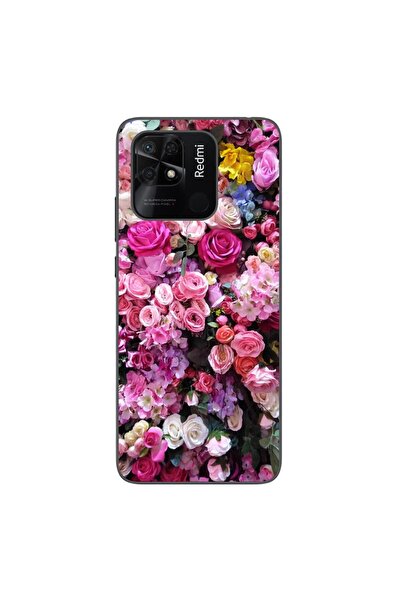 OEM Husa compatibila cu Xiaomi Redmi 10C Silicon Gel Tpu Model Trandafiri Roz