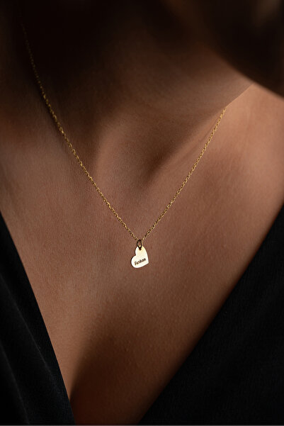 beonejewelry 925 Ayar Gümüş Kişiye Özel İsim Yazılı Kalp Kolye