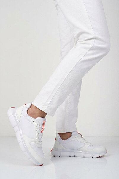 WALKWAY White Lace-Up Lightweight Men's Casual Shoes Praval m