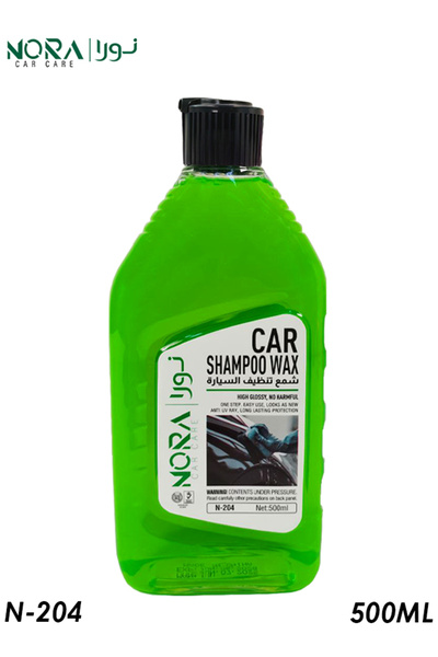 Nora Car Shampoo Wax N-204 500ml Wash and Wax Formula High Gloss Finish Car C...