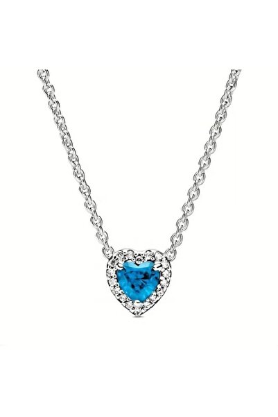 FA.accessories Women's Adjustable Shiny Blue Heart Pendant Necklace /No Repla...