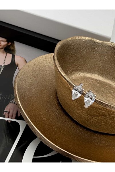 Sibelle Lumiere Özel Seri Silver Zirkon Gözyaşı Taşlı Küpe