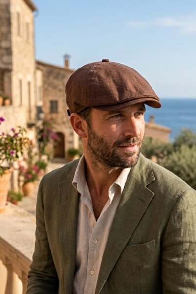 Hat Town قبعة كتان إنجليزية فاخرة - موديل بدون بطانة