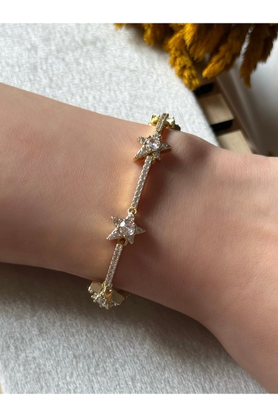 PALICE Cm Brand Steel Star Zircon Stone Thin Waterway Bracelet