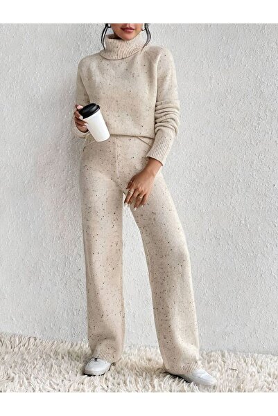 Iuliashop Knitted Set with Cream Fragola Pants - M