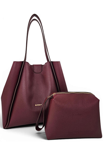 Evident Burgundy, Soft Textured, Casual, Puppy-Style, Large Volume, Shopper, ...