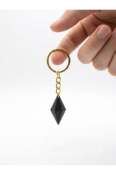 LİNKA3D Sims Plumbom Diamond Design Keychain Game-Themed Minimalist Black Bag...