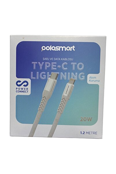 Polosmart PBS420 Type-C To Lightning Şarj ve Data Kablosu