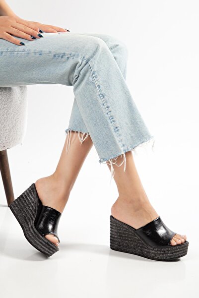 SUİNS SHOES Γυναικείες παντόφλες Suins Bloome Model με ψάθινο σχέδιο και τακο...