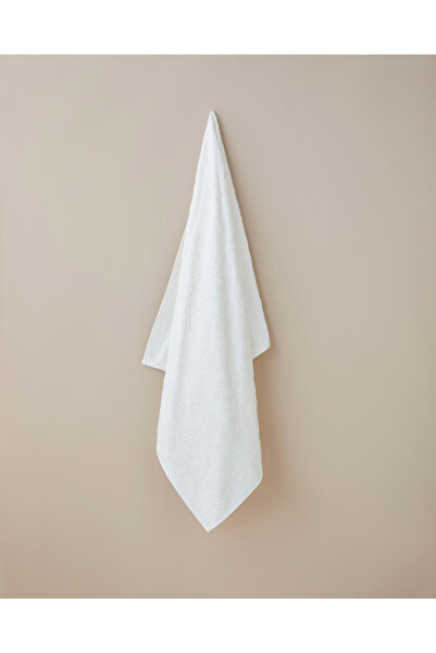 LC Waikiki Nevavm Farkıyla Leafy Touch Cotton Jacquard Bath Towel 90X150 cm Ecru