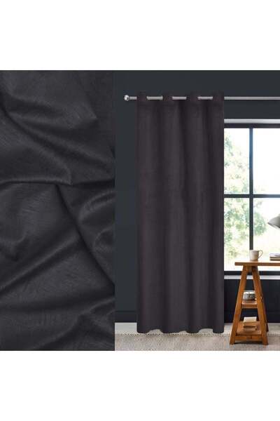 OEM Inele pentru galerie perdea, Textil, Negru, 140 x 260, fixare cârlige