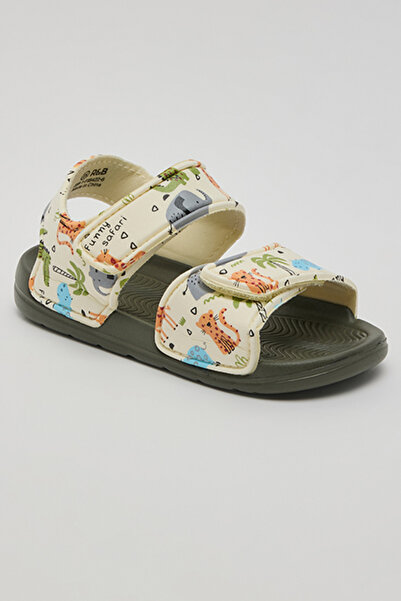 R&B Printed Velcro Sandals