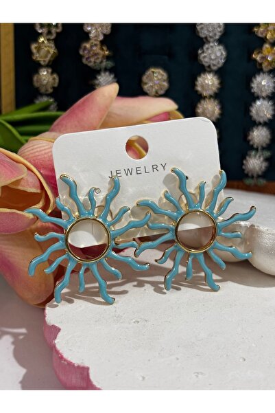 MODA Blue Sun Detailed Earrings