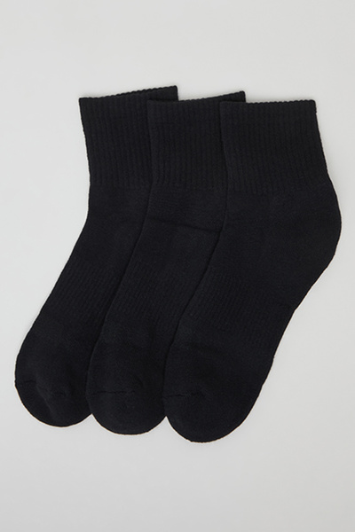 R&B 3 Pack Solid Block Crew Socks