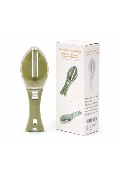 Zenorius Curățător Solzi Pește 16cm cu Capac Colector, Mâner Antiderapant, di...