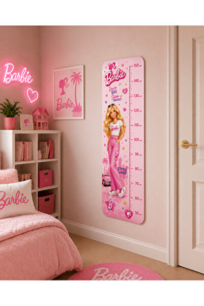 MaisonVelinCo Barbie Temalı Boy Ölçer Duvar Stickerı