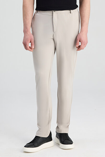 Twn Relaxed Fit (No Pile) Stone Plain Jogger Pants