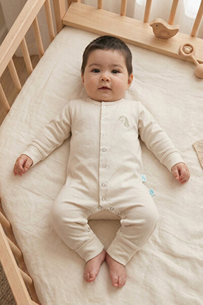 LITTLE'S WORLD Lengthening Baby Romper with Gloves and Booties