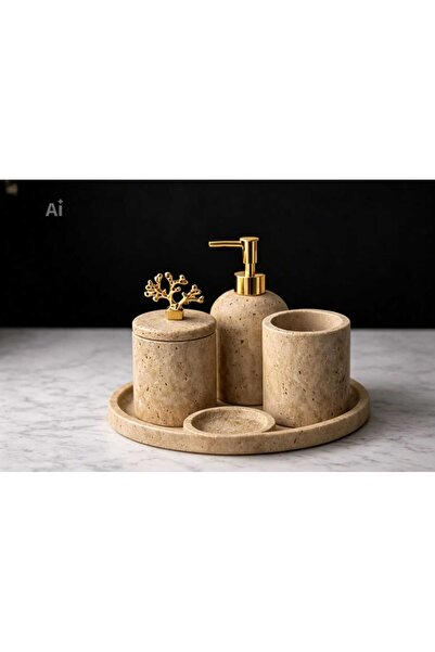Home Traverten 5'li banyo seti