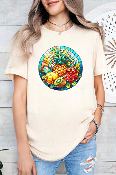 Sarah's Boutique Women's T-shirt – 100% cotton – Stained Tropical