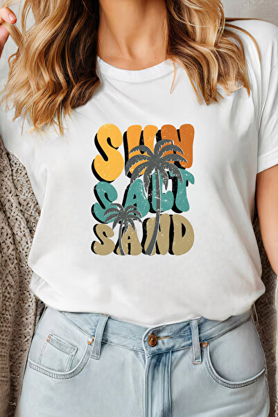 Sarah's Boutique Women's T-shirt – 100% cotton – Sun Salt