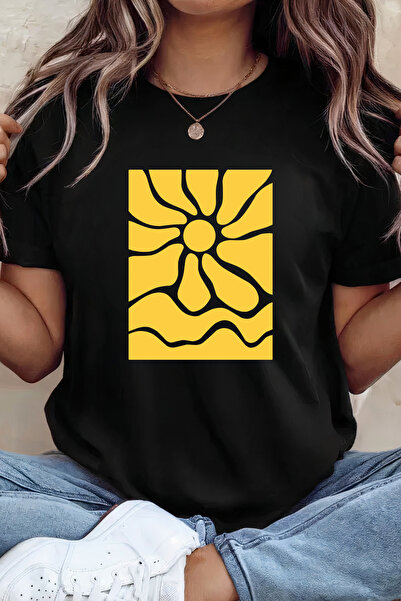Sarah's Boutique Women's T-shirt – 100% cotton – Yellow Daisy